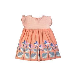 Tea Collection Orange Florals Empire Dress